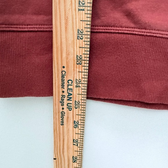 Reebok Sweatshirt Men XS Size Burgundy Crew Neck Pullover Streetwear Preppy - Picture 5 of 8